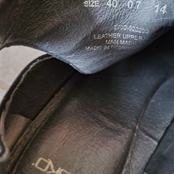 Dansko Bonita Leather Black Lace Up Ankle Boots EU 40 / US 9 Bootie Open Cut - Picture 10 of 10